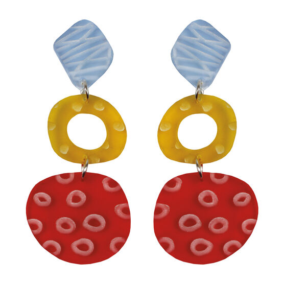 Kusama inspired drop earrings